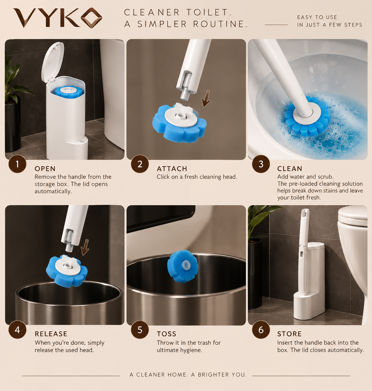 EasyClean Toilet Brush